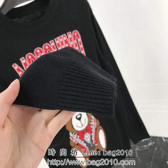 MOSCHIN莫斯奇諾 18SS秋冬新款  減齡款小熊提花圖案毛衣 情侶款  ydi1308